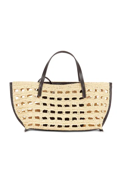 Staud Christos Mini Tote Bag In Orange