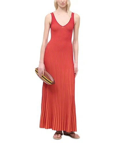 Staud Claretta Dress In Red