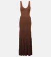 Staud Claretta Pleated Maxi Dress In Black