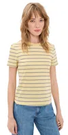 Staud Classic Crew Tee Monday Stripe In Multi