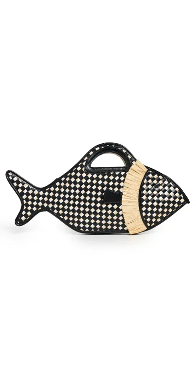 Staud Cleo Fish Basket Bag Black/natural