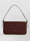 Staud Clutch Bag Front Flap Adjustable Strap In Brown