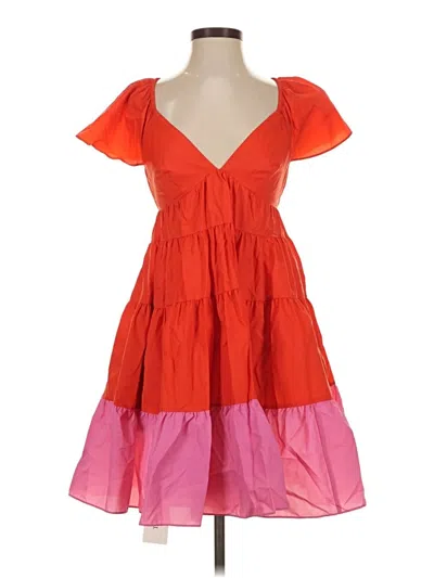 Pre-owned Staud Cocktail Dress In Orange