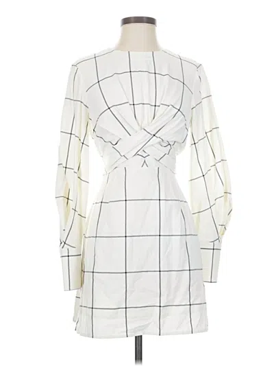 Pre-owned Staud Cocktail Dress In White