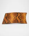 Staud Coco Python-embossed Leather Shoulder Bag In Brown