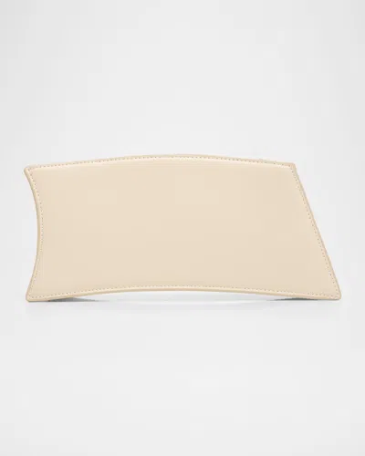 Staud Coco Smooth Leather Shoulder Bag In White