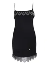 Staud Colette Beaded-trim Mini Dress In Black