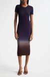 Staud Colleen Dress Twilight Dip Dye In Twilight Dip Dye