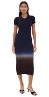 STAUD COLLEEN DRESS TWILIGHT DIP DYE