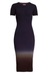 Staud Colleen Dress Twilight Dip Dye In Twilight Dip Dye