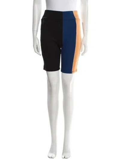 Pre-owned Staud Colorblock Pattern Knee-length Shorts In Black