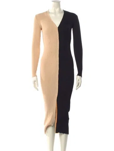 Pre-owned Staud Colorblock Pattern Long Dress