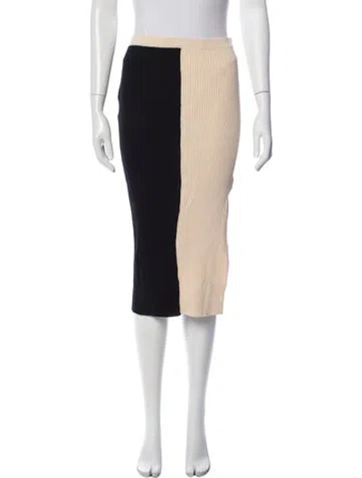 Pre-owned Staud Colorblock Pattern Midi Length Skirt