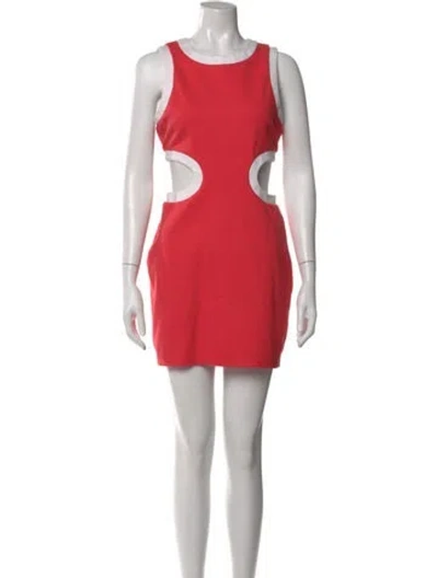 Pre-owned Staud Colorblock Pattern Mini Dress In Pink