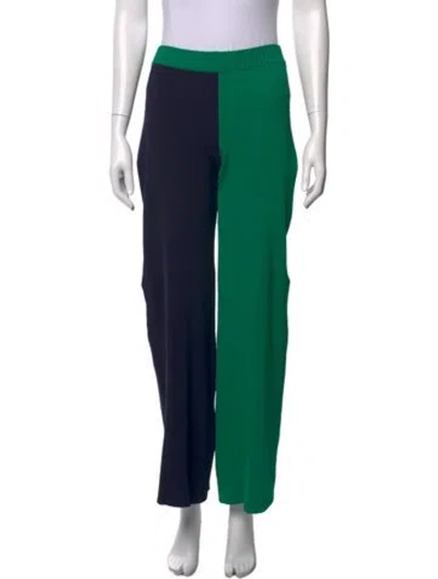 Pre-owned Staud Colorblock Pattern Wide Leg Pants In Multi