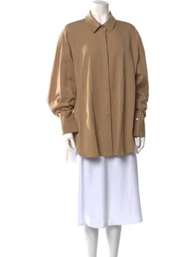 Pre-owned Staud Colton Long Sleeve Tunic W/ Tags In Neutral