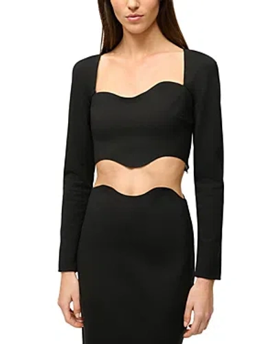 Staud Corde Crop Top In Black