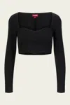 Staud Logo Jersey Crop Top With Dart Detailing