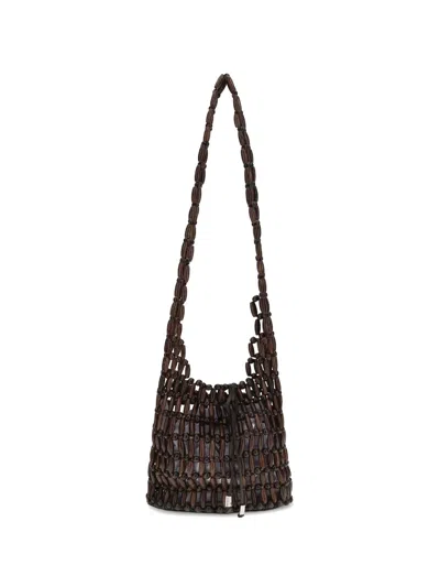 Staud Coronado Beaded Shoulder Bag In Pink