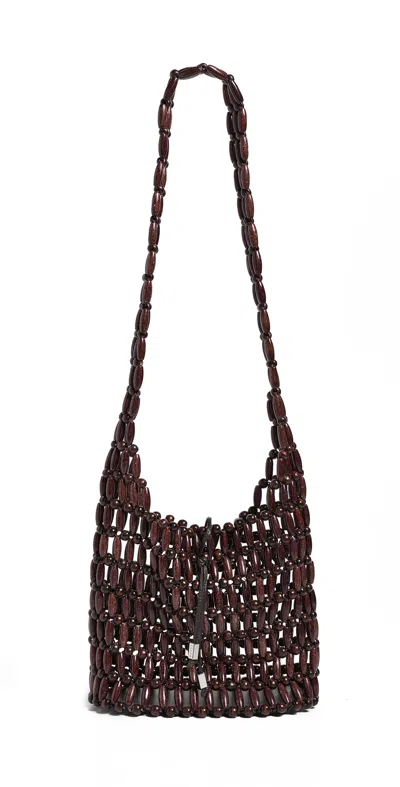 Staud Coronado Bucket Bag Wood Beads