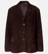 Staud Corrine Suede Jacket In Brown