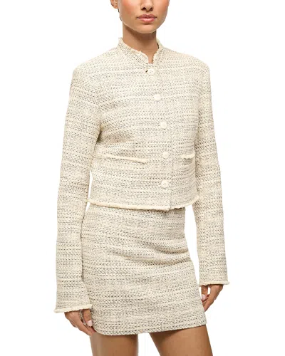 Staud Costero Jacket In Ivory Multi