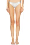 Staud Coto Bikini Bottom In Silver