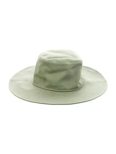 Pre-owned Staud Cotton Bucket Hat W/tags In Green