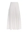 Staud Procida Gathered Broderie Anglaise Cotton Maxi Skirt In White