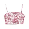 Staud Frederico Tank Top In Bordeaux Toile