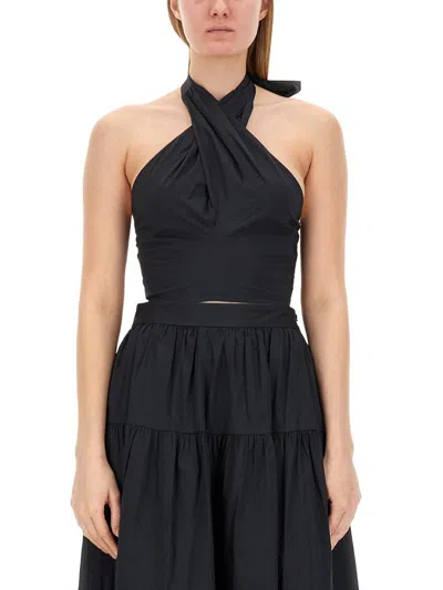 Staud Cotton Tops In Black