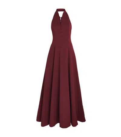Staud Cotton-blend Sleeveless Stella Maxi Dress In Red