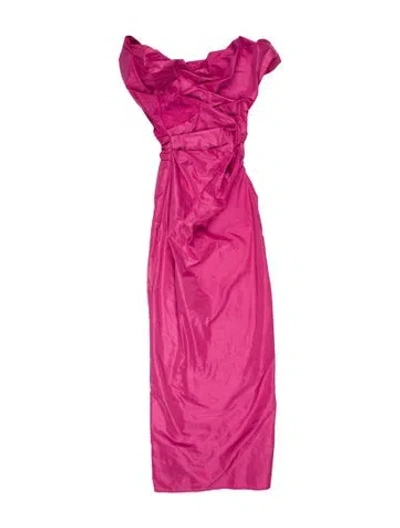 Pre-owned Staud Cowl Neck Long Dress In Pink