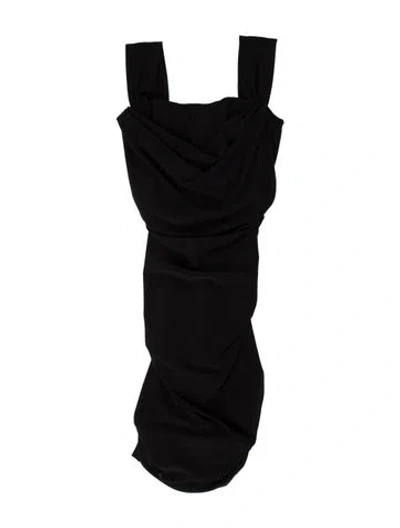 Pre-owned Staud Cowl Neck Mini Dress In Black