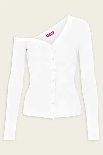 STAUD CRAFTSMAN SWEATER IN IVORY