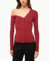Staud Craftsman Sweater In Syrah In Red