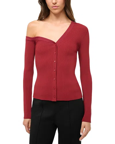 Staud Craftsman Sweater In Syrah In Red
