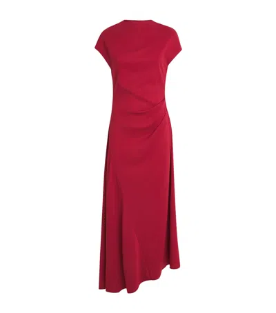 Staud Crepe Zaya Maxi Dress In Red