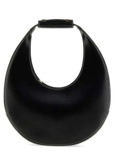 Staud Crescent-shaped Black Leather Handbag