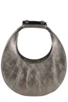 Staud Crescent-shaped Bronze Leather Bag In Multi