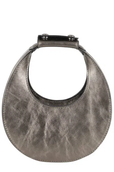 Staud Crescent-shaped Bronze Leather Bag In Multi