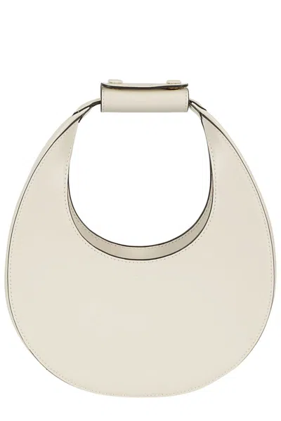 Staud Crescent-shaped Cream Leather Mini Moon Bag