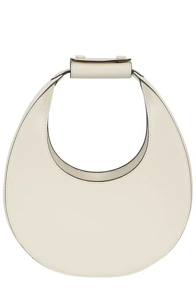 Staud Crescent-shaped Cream Leather Mini Moon Bag