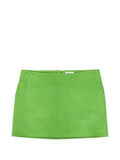 Staud Crest Mini Skirt In Green