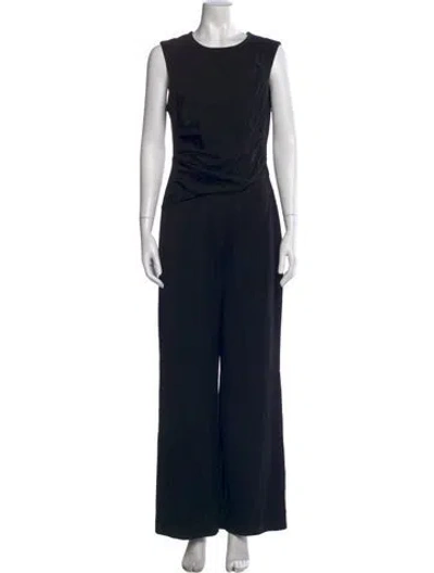 Pre-owned Staud Crew Neck Jumpsuit In Black