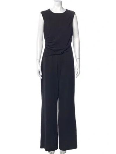 Pre-owned Staud Crew Neck Jumpsuit In Blue