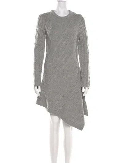 Pre-owned Staud Crew Neck Knee-length Dress W/ Tags In Gray