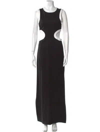 Pre-owned Staud Crew Neck Long Dress