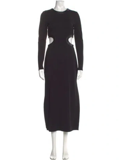 Pre-owned Staud Crew Neck Long Dress In Multi