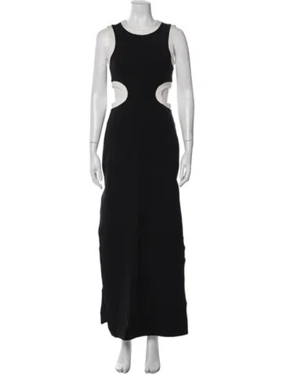 Pre-owned Staud Crew Neck Long Dress In Multi